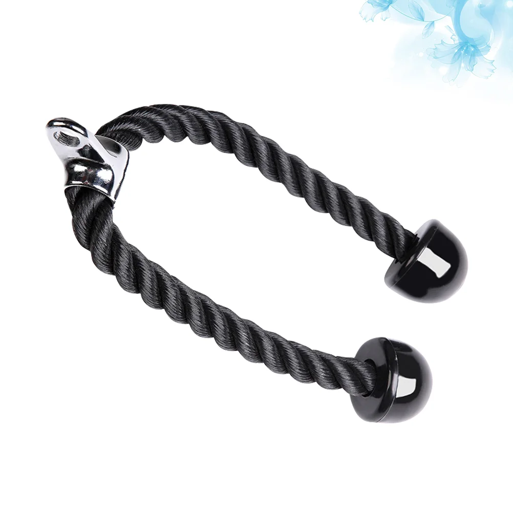 

Rope Handle Gym Fitness Tricep Rope for Men Home Tricep Training Machine Attachment Down Strength Exercise ( Black )