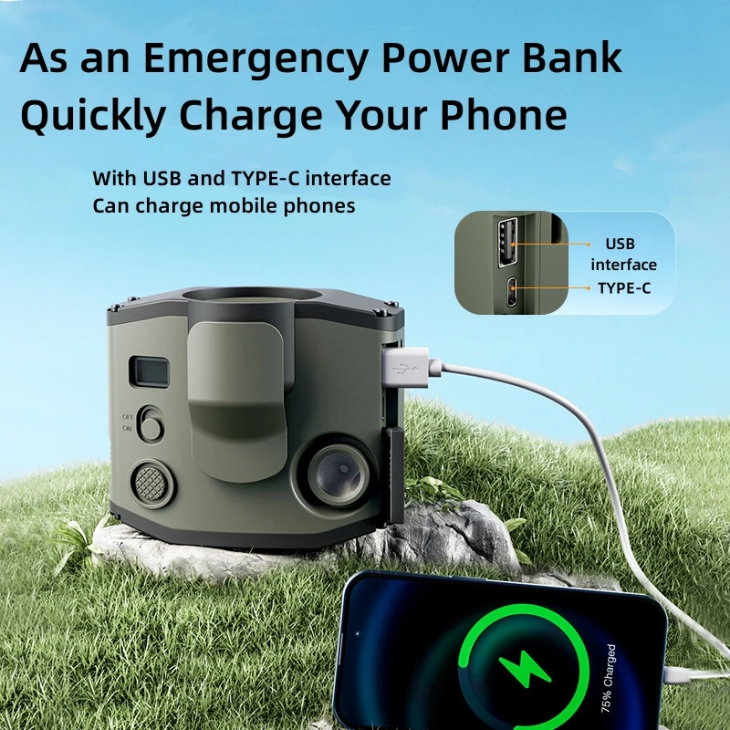 Портативный мини-вентилятор на шею/талию с зарядкой от USB 8000 мАч