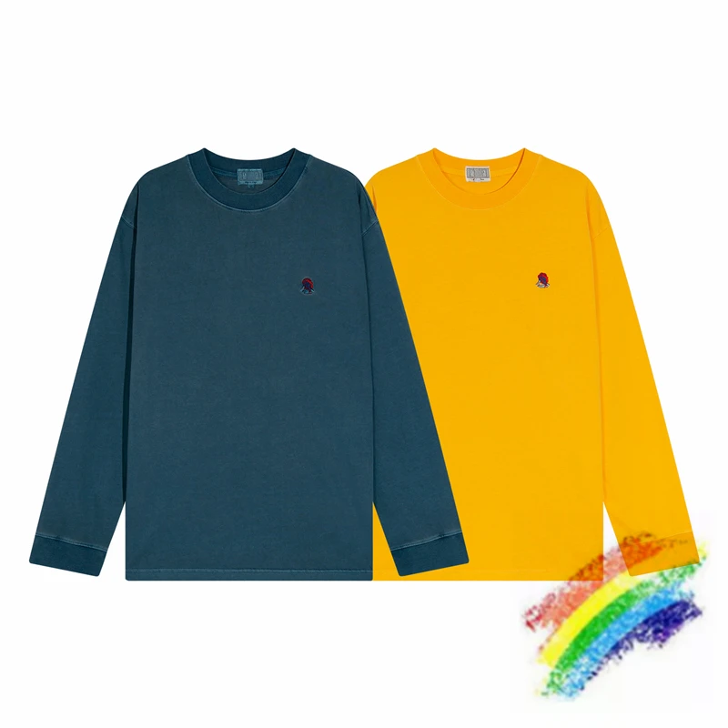 

C.E CAVEMPT Vintage Batik Embroidery Woman Head Long SleevesT Shirt Men Women 1:1 Best Quality Loose Cav Empt T-shirt Tees