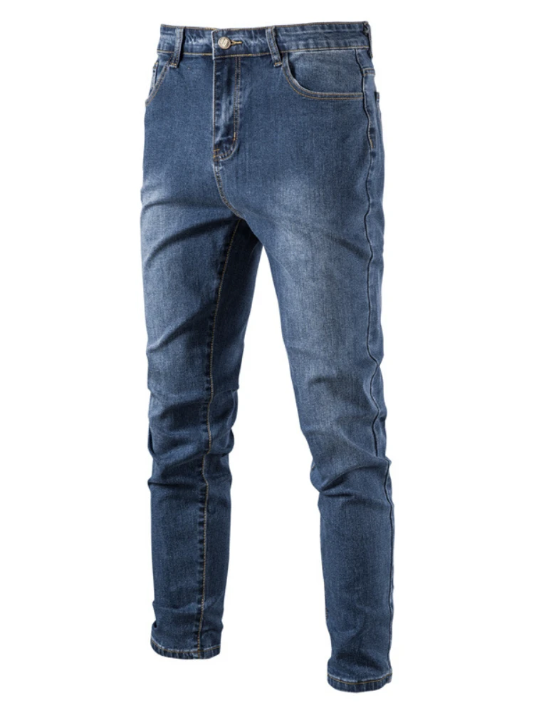 

Брюки мужские в стиле оверсайз, Модные зауженные джинсы на молнии, повседневные Прямые спортивные штаны, уличная одежда, весна-осень