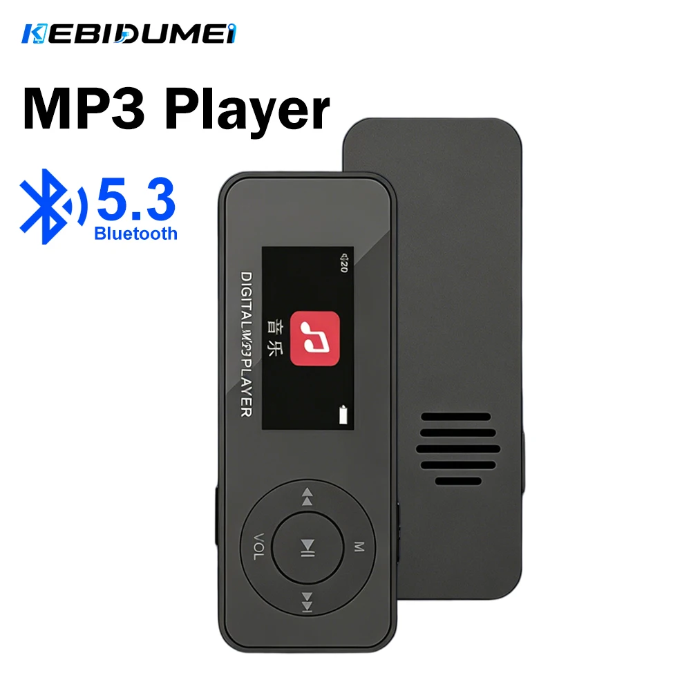 Фото MP3-плеер KEBIDUMEI с экраном, Bluetooth 5.3, портативный Hi-Fi музыкальный плеер для студентов, встроенный динамик, FM-радио, электронная книга №1