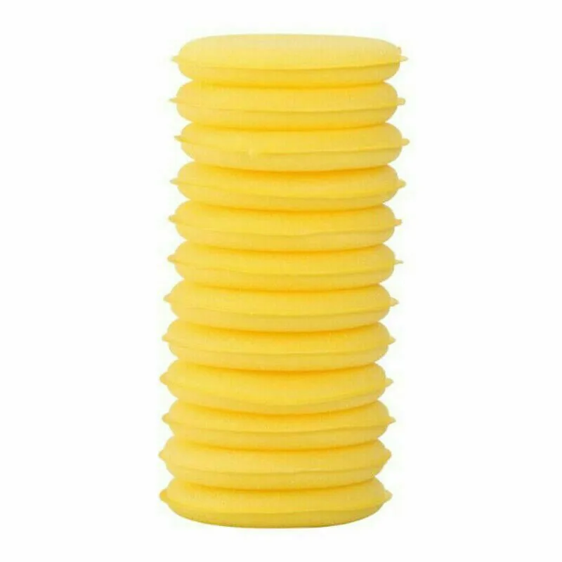 

Vehicle Sponge Waxing Yellow 12PCS Auto Care Car Clean Paint Polishing