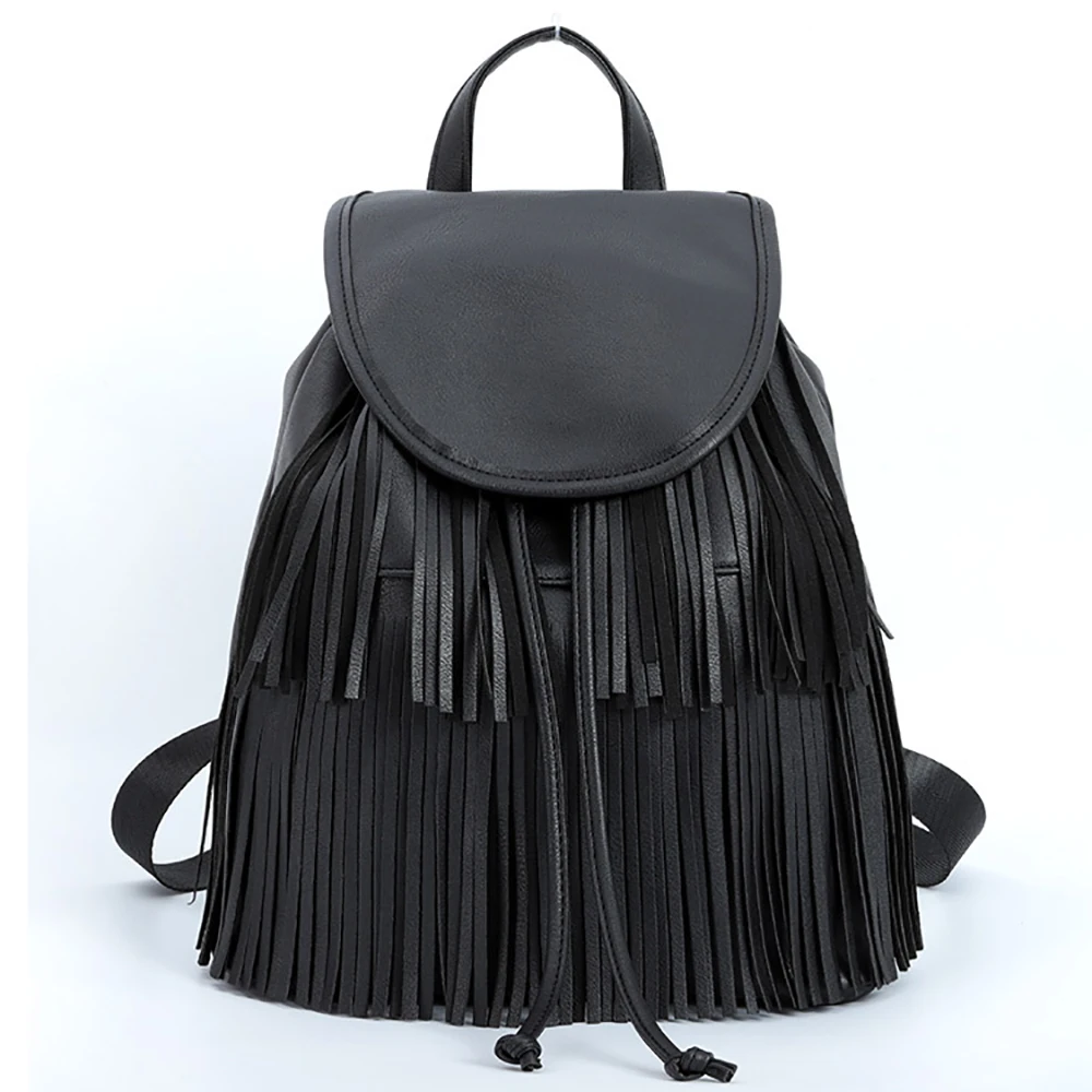 

Рюкзак женский с кисточками, модная Водонепроницаемая школьная сумка на плечо для девочек, Повседневная дорожная вместительная сумка