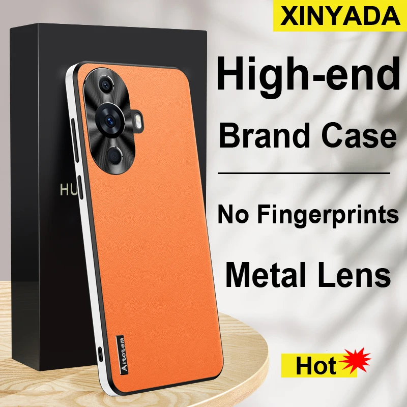 

High end For Huawei nova 11 Pro Case Matte Leather Brand Phone Back Case For Huawei nova 11 Ultra 10 Pro Cover Bumper Shell