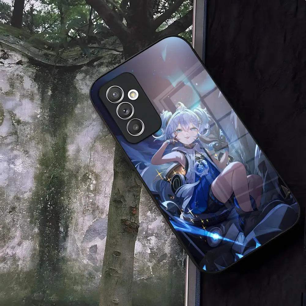 Youhu Wuthering Waves Чехол для телефона Стекло Samsung Galaxy S20 S25 S21 S22 S24 S23 Ultra Fe Plus A34 A54 A16 A24 A52 A53