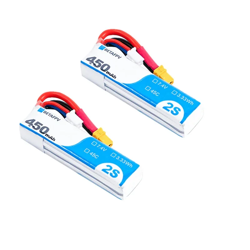 (2 шт.) BETAFPV 2S 450mAh 45C Lipo аккумулятор