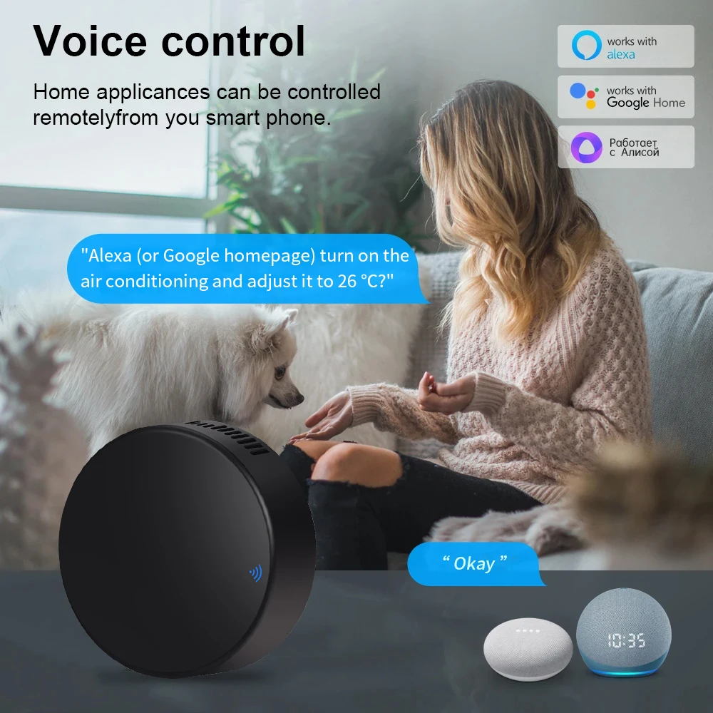 Универсальный инфракрасный пульт дистанционного управления Tuya WiFi IR RF 433 МГц для