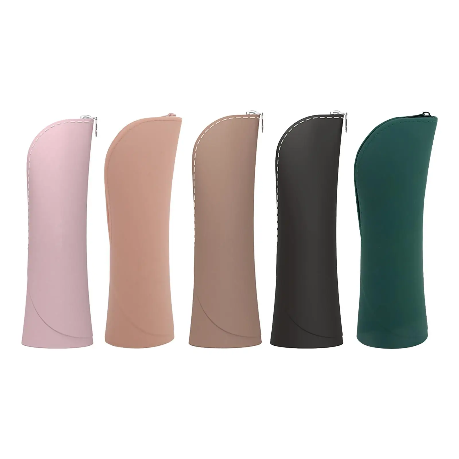 

Travel Makeup Brush Holder Soft Waterproof Small Cosmetic Bag Silicone Makeup Brush Bag for Daily Work Gift Home Bathroom Travel