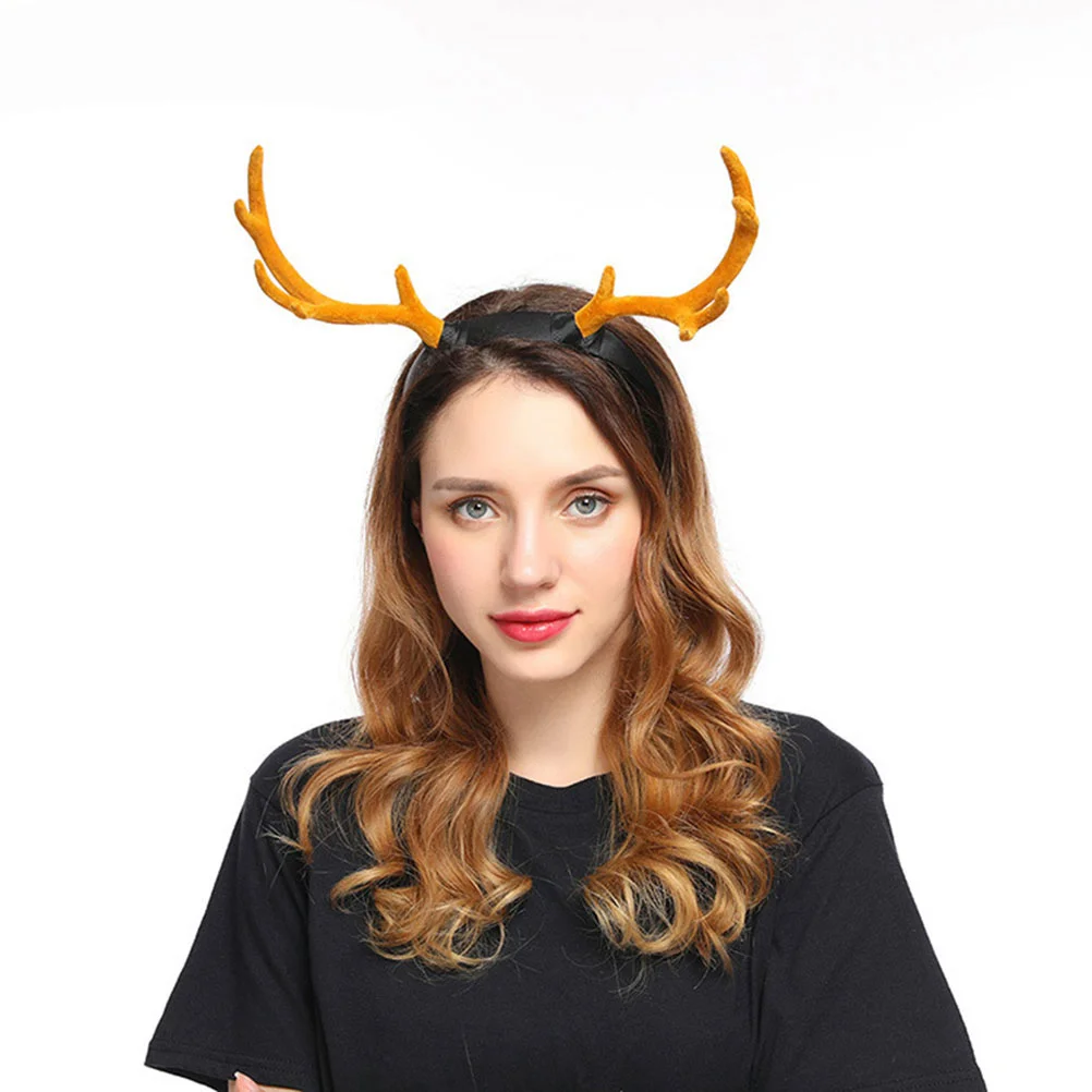 Повязка на голову с рогами аксессуар для костюма волос Хэллоуин Рождественские