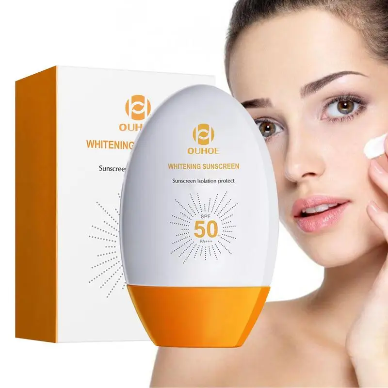 

SPF 50 Sunscreen Cream Moisturizing And Brightening Sunblock Ultra Light And Non Greasy Sunscreen Lotion For Face And Body