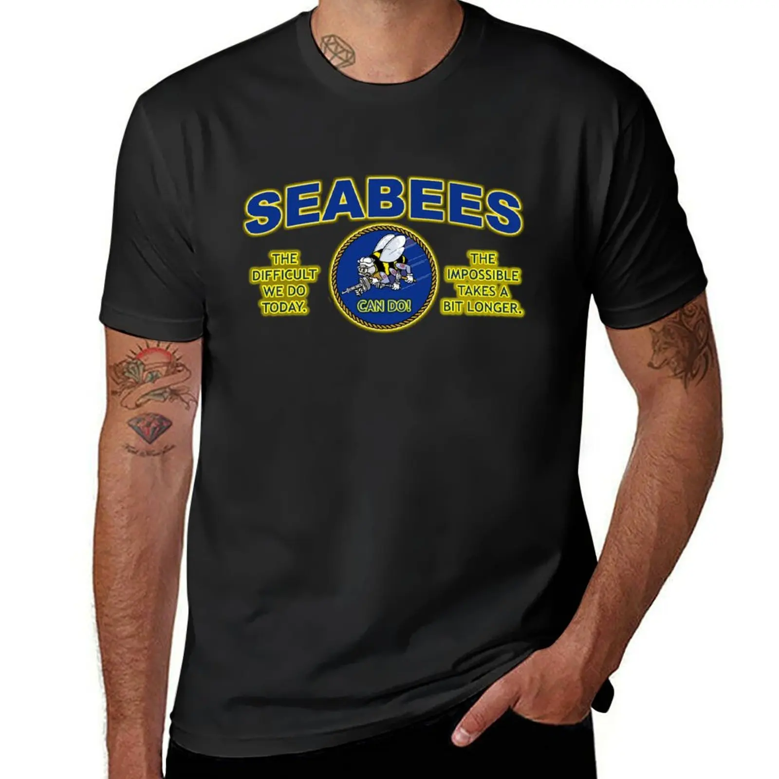 THE Hard WE DO TODAY - SEABEES футболка Спортивные фанаты винтажная графика аниме одежда