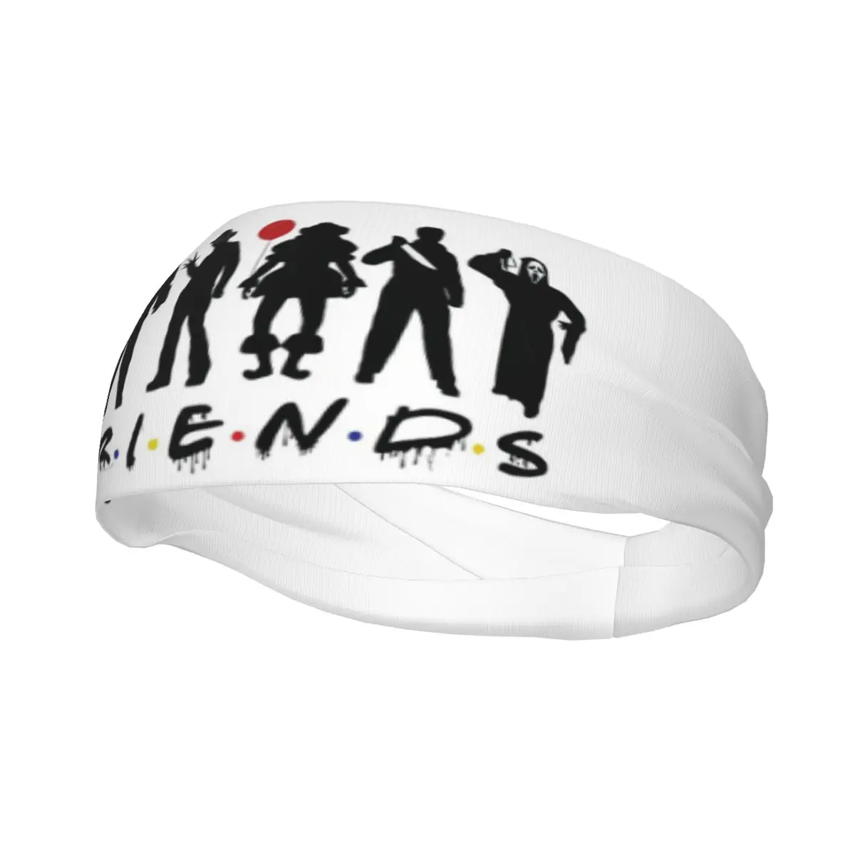 

Friends Horror Movie Halloween Sweatband Creepy Ghost Chucky Sweat Headbands Gym Fitness Hair Bandage Headwear Sweat Wash Band