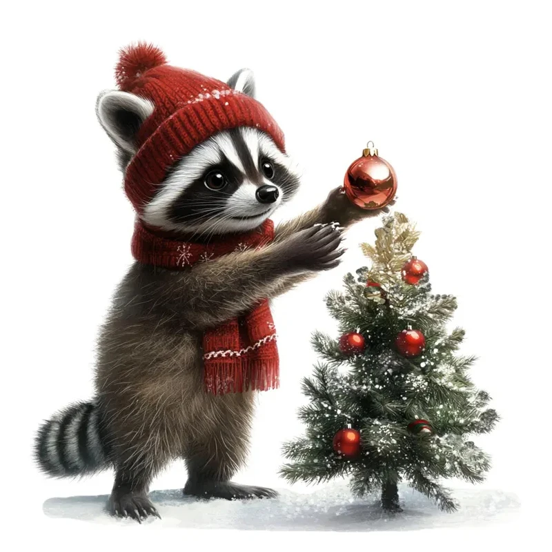 

Рождественские животные наклейки для стен