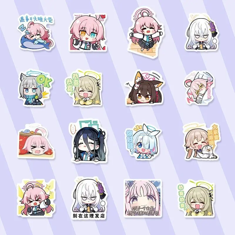 50 шт. аниме синий архив Takanashi Hoshino наклейки для девочек ноутбука гитары телефона