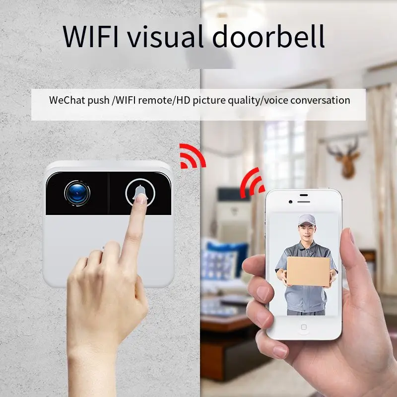 

Wifi Doorbell Smart Electronic Peephole Video Night Vision Door Video Camera Viewer Wireless Intercom Home Alarm Video Doorbell