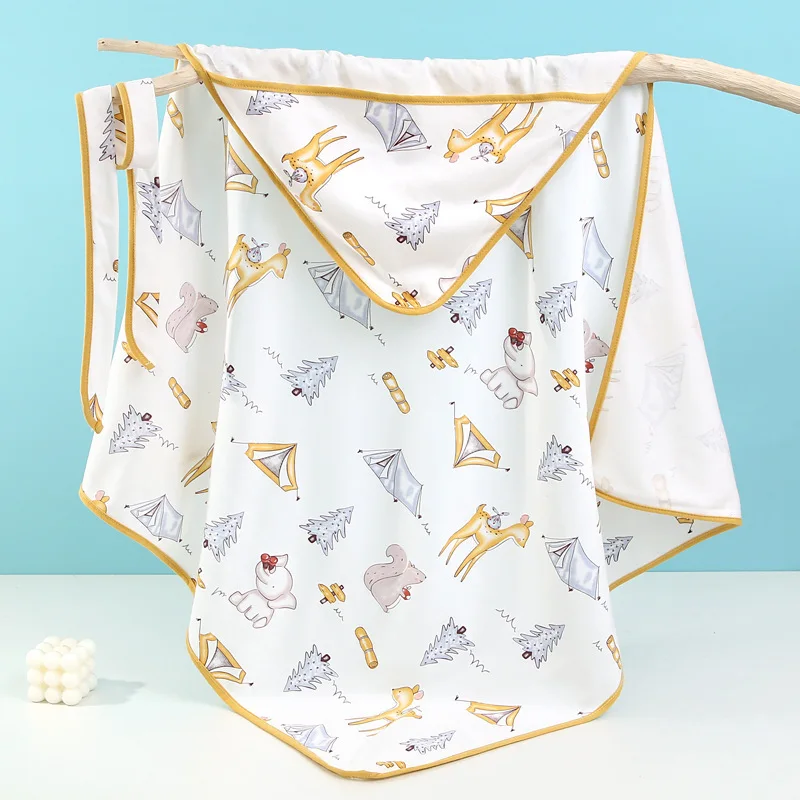 

BH4625 Baby Air Cotton Thin Wrap Sheet Newborn Pure Cotton Wrap Cloth Baby Swaddling Cover
