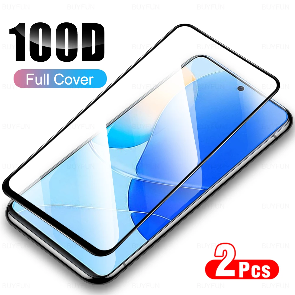 2 шт. 100D полное покрытие закаленное стекло для Huawei nova 9 SE 4g 5g 8i Защита экрана для honor 50 lite защитное стекло HD пленка
