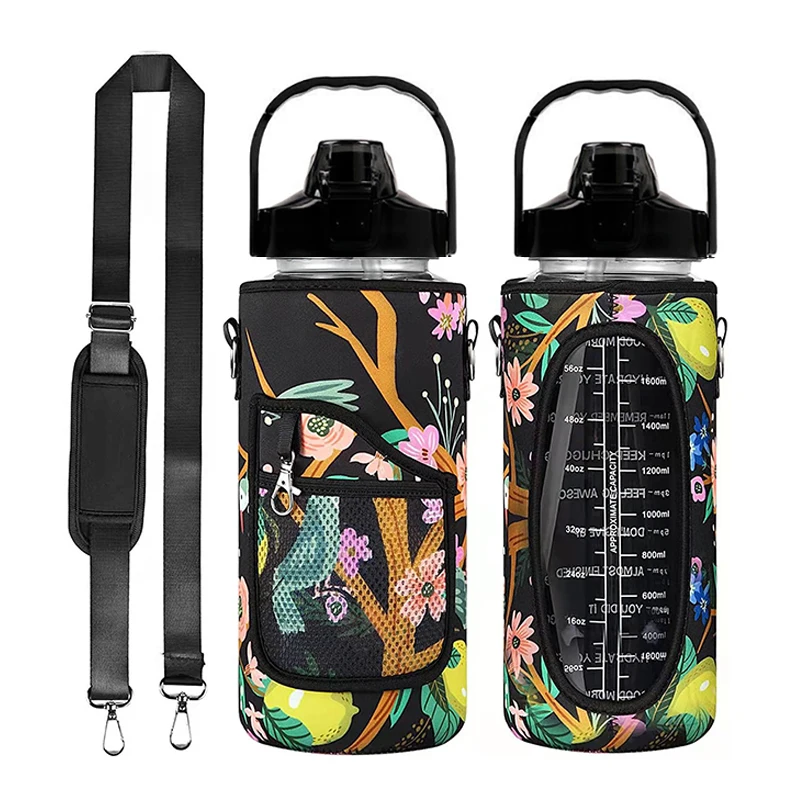 1set Bottle Cover 2 Liter Water Bottle Holder Bag with Strap Thermo Pouch Water Cup Cover Bottle Carrier Sleeve Bags Case Termos