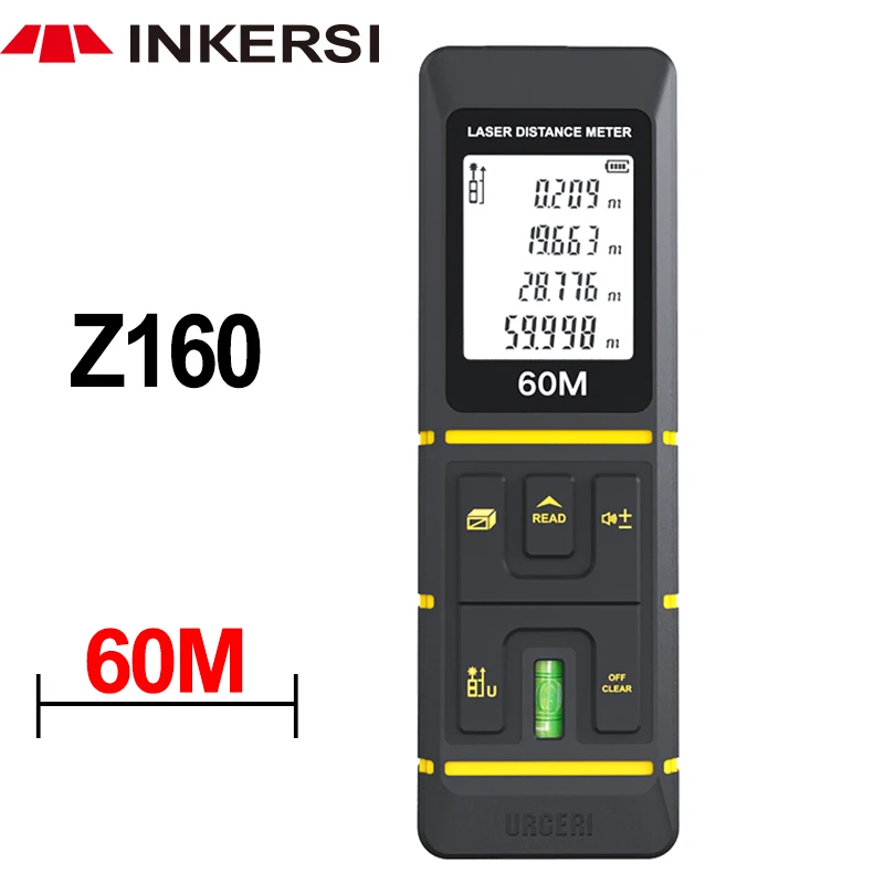 INKERSI Laser Rangefinder 40 100M 120M Laser Tape Measure High Accurate Digital Distance Meter Construction Roulette Trena Lazer