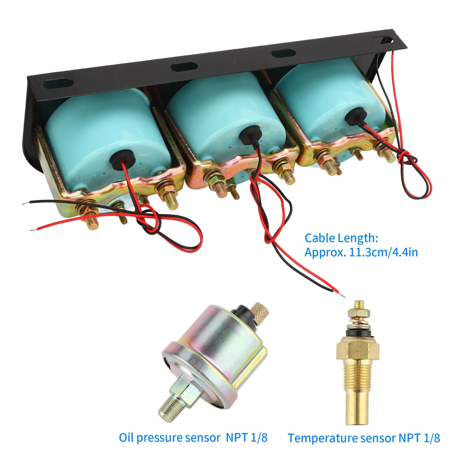 Универсальный Автомобильный Манометр 3-в-1 Вольтметр Тестер Температуры Воды