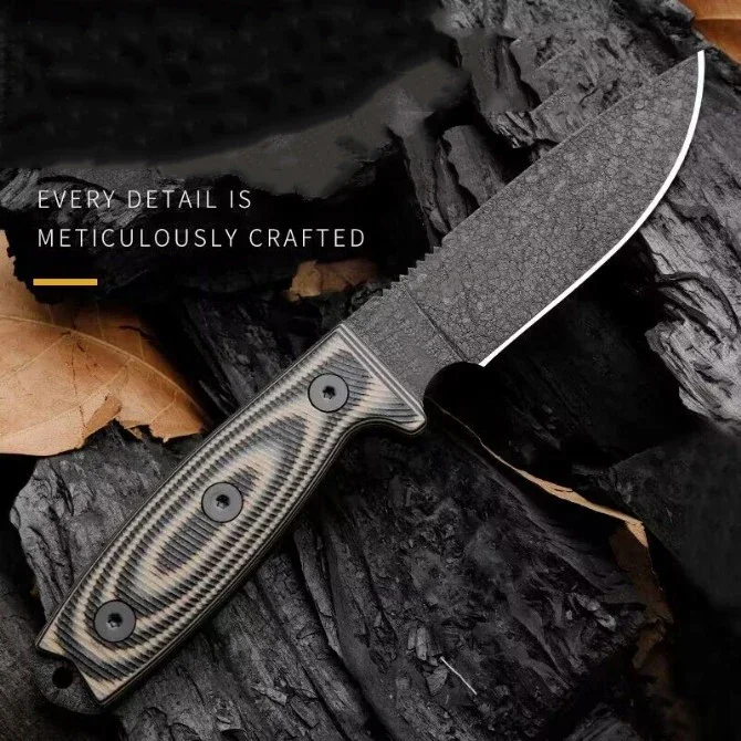 4POD ROWEN Jungle Survival Прямой фиксированный нож 1095 Стальное лезвие G10 Ручка Тактический