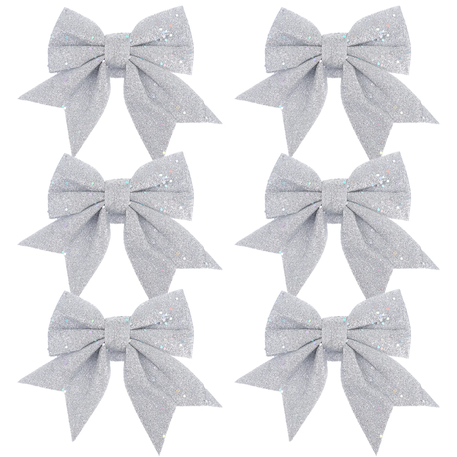 

Christmas Tree Bows Bow Ornaments Forred Pendants Decorations Glitter Decoration Hanging Wreath Decorative Big Small Large Mini