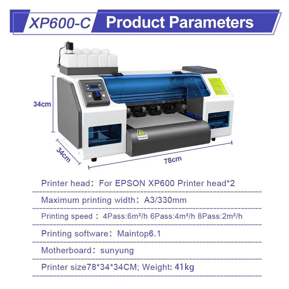 DTF принтер для Epson Dual XP600 печатающая головка трансферный пленочный A3 Печатающая