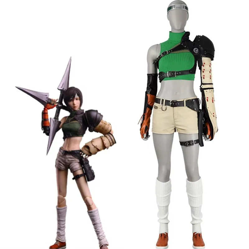 FF VII Yuffie Kisaragi Косплей Костюм Сексуальная Боевая Униформа Полный Комплект