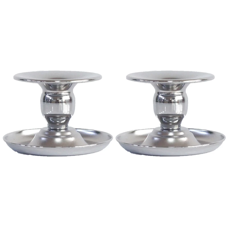 2 PCS Decorative Candlestick Holder Exquisite for Wedding Dinning Party Durable for Events Home Church Table Party Gift