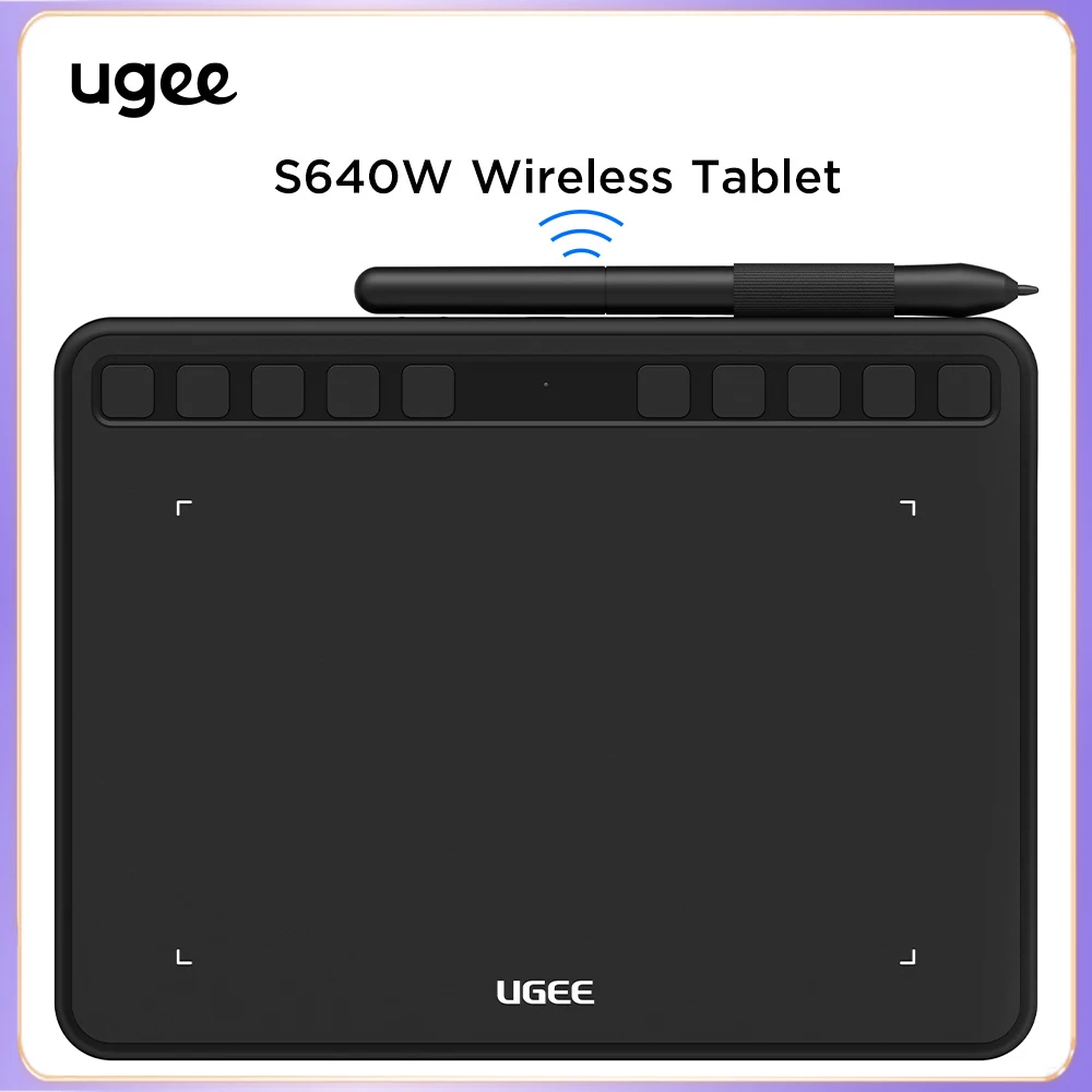 

UGEE Wireless Graphics Tablet S640W 6 inch Digital Tablets Battery-free Stylus Support Android Windows Mac for Drawing Designing