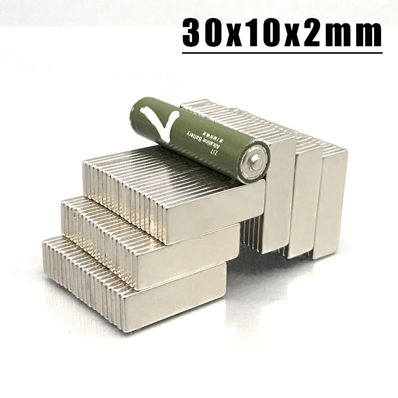 Супермощный редкоземельный магнит N35 5 ~ 100 шт. 30x10x2 мм супермощный из пластика 30*10*2