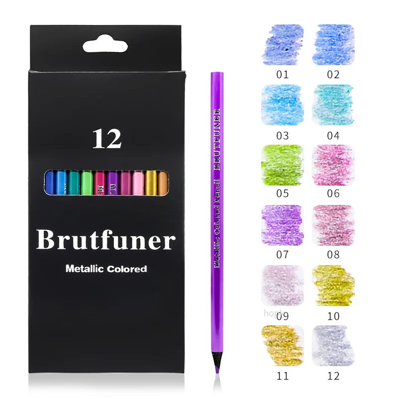 S For Adult Coloring, Set Of 12 Drawing Pencils Professional