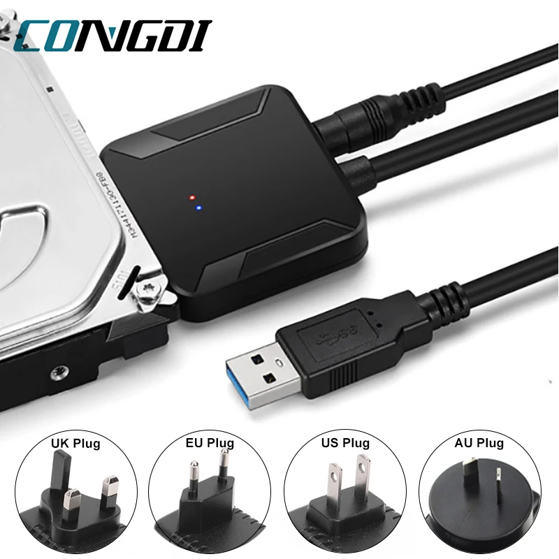 USB 3.0 To Sata 3 Adapter Converter Cable USB3.0 Hard Drive Converter Cable For Samsung Seagate WD 2.5 3.5 HDD SSD Adapter USB 3.0 To Sata 3 Adapter Converter Cable USB3.0 Hard Drive Converter Cable For Samsung Seagate WD 2.5 3.5 HDD SSD Adapter