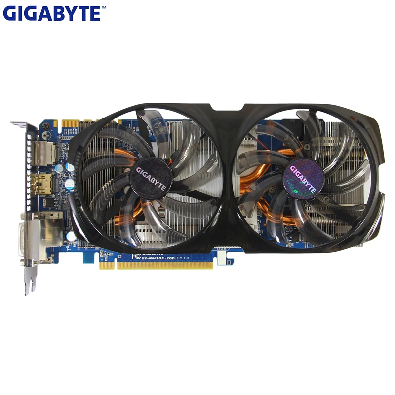 

Gigabyte Video Card Original GV-N660OC-2GD GDDR5 Graphics Cards for nVIDIA Geforce GTX 660 GTX660 2G Hdmi Dvi game Used