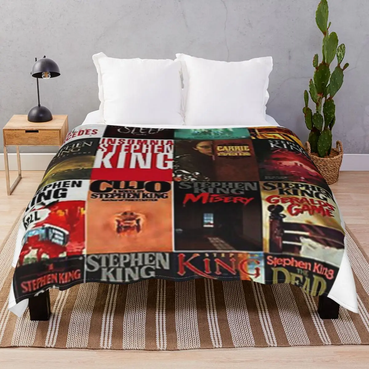 

Чехол для книжки Stephen King, флисовое зимнее пушистое покрывало унисекс для кровати, дивана, лагеря, кинотеатра