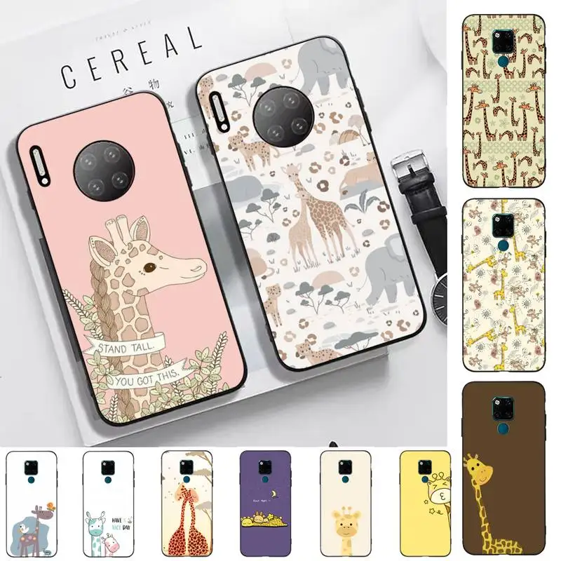 

Cartoon Animal Giraffe Phone Case for Huawei Mate 20 10 9 40 30 lite pro X Nova 2 3i 7se