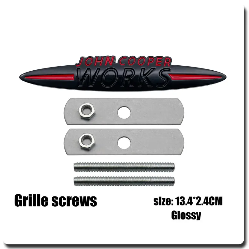 

Металлические автомобильные наклейки с эмблемой JOHN COOPER WORKS MINI F53 F54 F55 F56 F57 R50 R52 R60 R61 значок передней решетки автомобиля