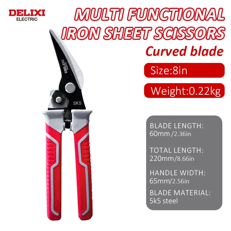 

DELIXI Электрические Ножницы Для Листового Железа Многофункциональные Промышленные Ножницы Из Стали SK5 Прочные Износостойкие...