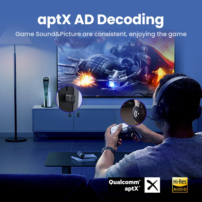 UGREEN USB C Type-C Bluetooth 5 3 передатчик aptX HD AD аудио адаптер для ПК Nintendo переключатель