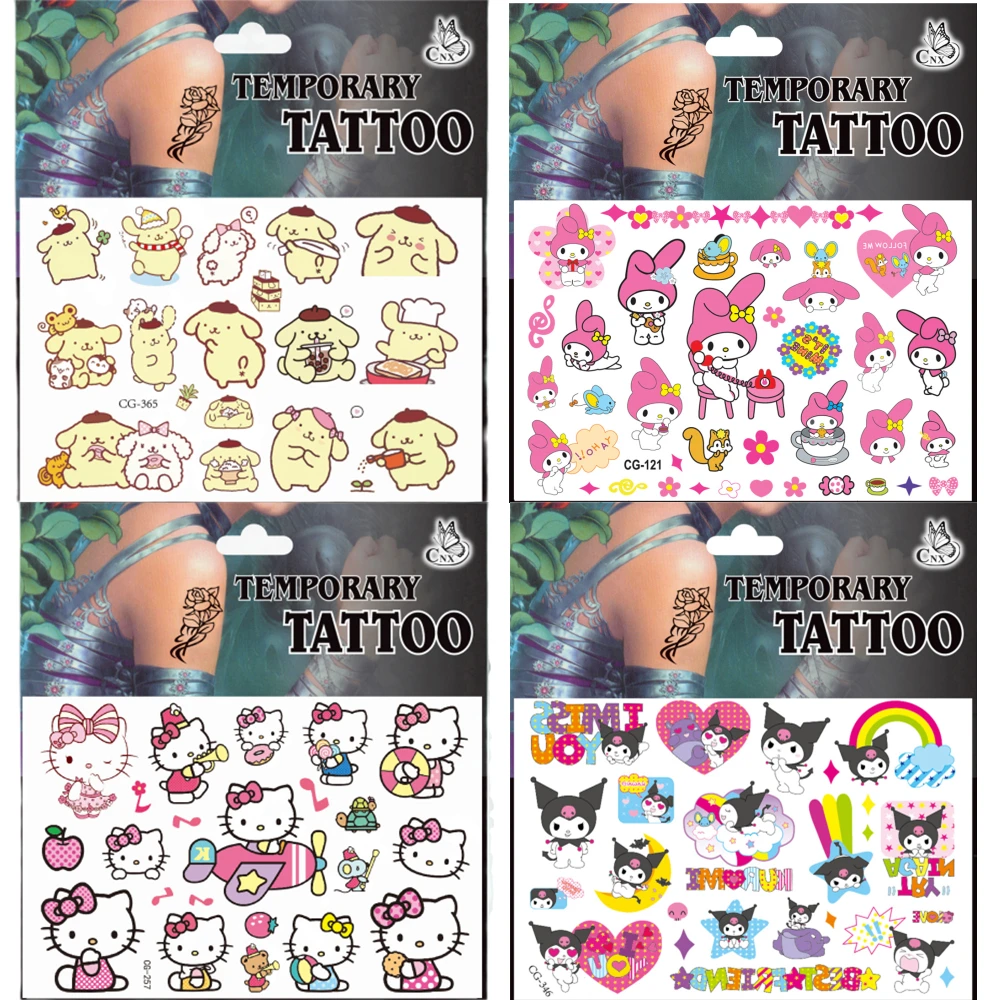 

Unleash Your Imagination with Our 2023 Sticker Set - Including Hello Kitty, Sanrio, Tattoos and Cute Character Tattoo Stickers