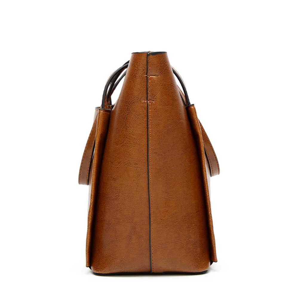 Сумка через плечо однотонная женская сумка на из искусственной кожи большая