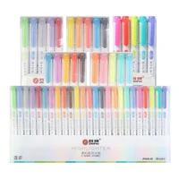 10152025 colors double headed fluorescent pen creative highlighters art marker pens school supplies cute kawaii stationery