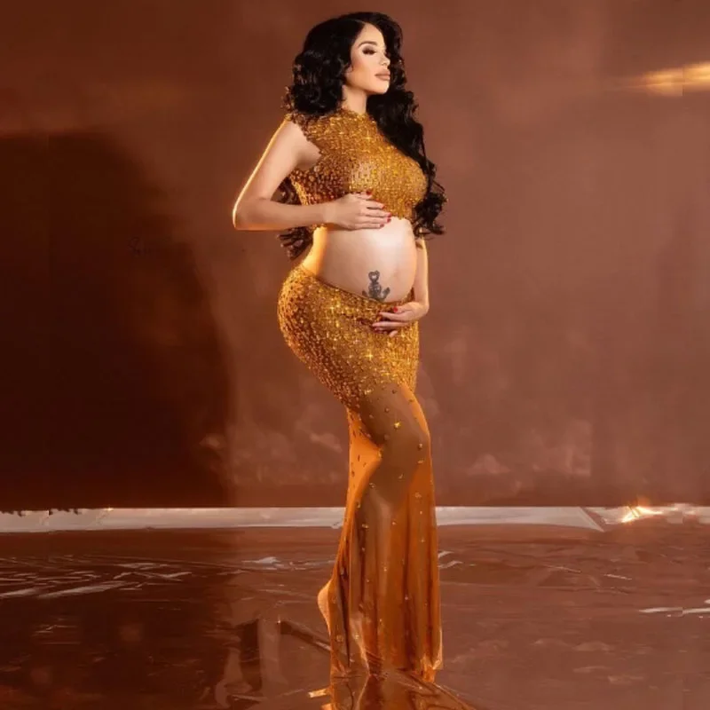 Платья Для Беременных фотосессии Украшенные платья будущих мам