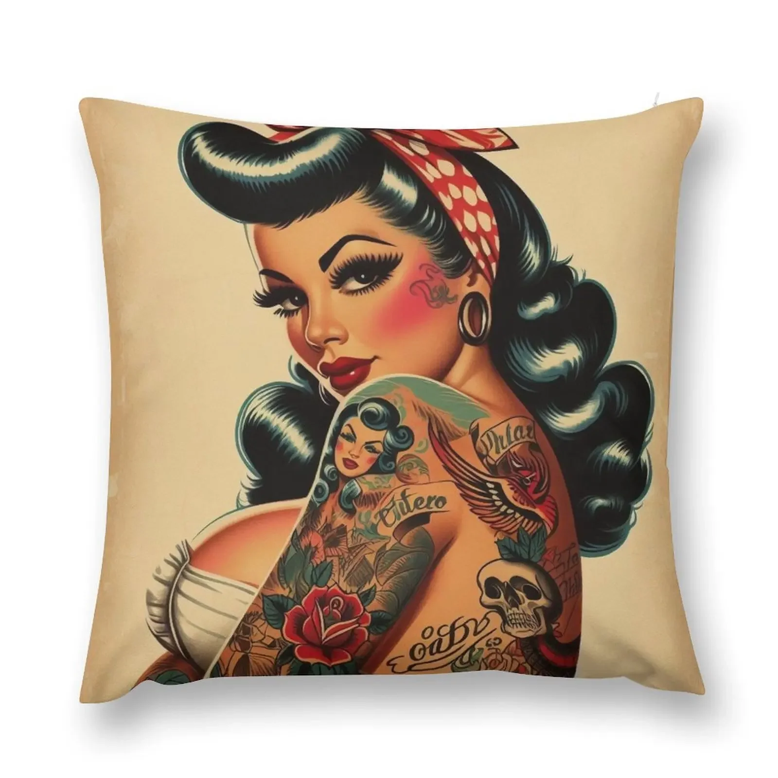 Старая школа татуировка пин-ап декоративная подушка наволочки наволочка