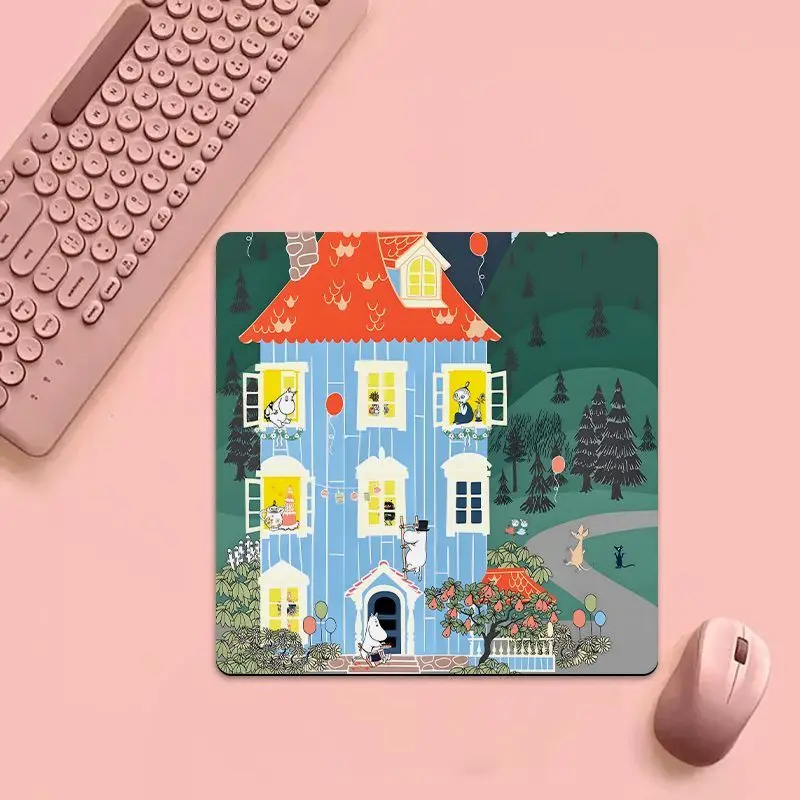 Коврик для мыши с милым мультяшным принтом Moomin, нескользящий резиновый водонепроницаемый коврик для мыши, портативный офисный игровой компьютерный коврик для стола (art.: 3920dc752c236) - 3920dc752c236