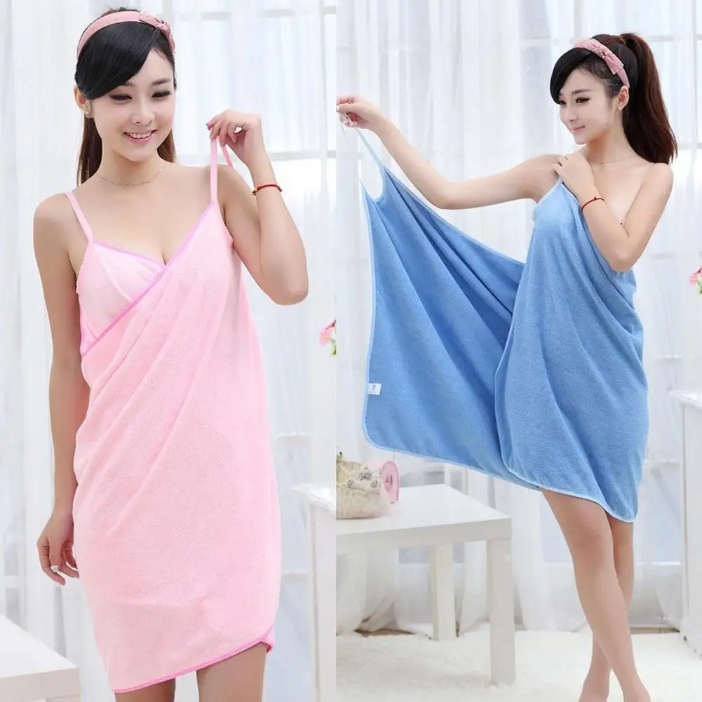 Wearable Microfiber Bathrobe Woman Shower Female Soft Bath Towel for Adults for Home Textiles Bath and Sauna Towels Fast Drying