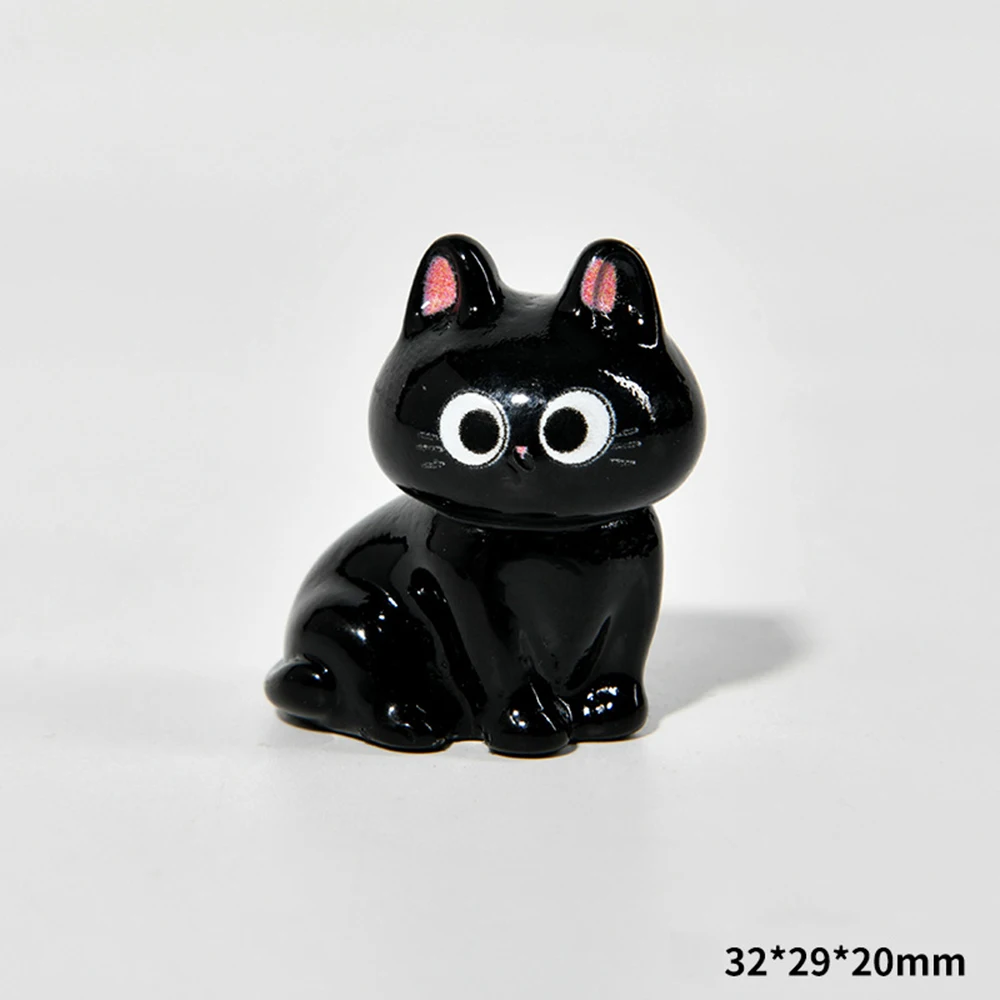 

Мини-фигурка черного кота из смолы