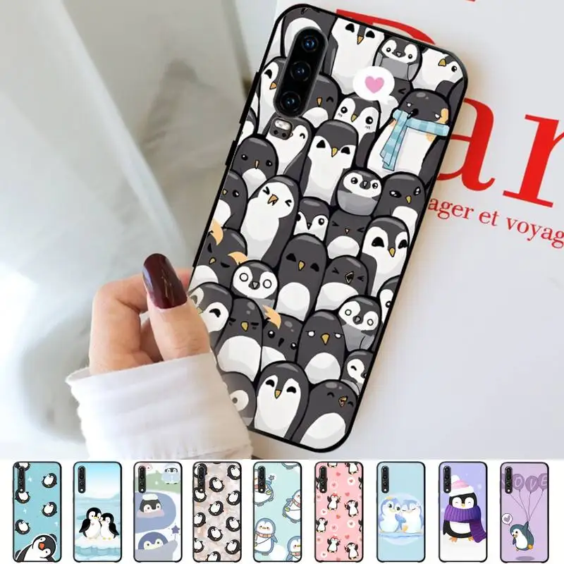 

Cute Lovely Penguin Phone Case for Huawei P30 40 20 10 8 9 lite pro plus Psmart2019