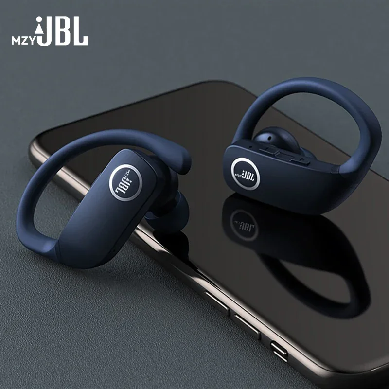 

mzyJBL Wireless Sport Earbuds Bluetooth Earphones Headphones with Earhook IPX5 Waterproof in Ear Touch Control Headest Type C