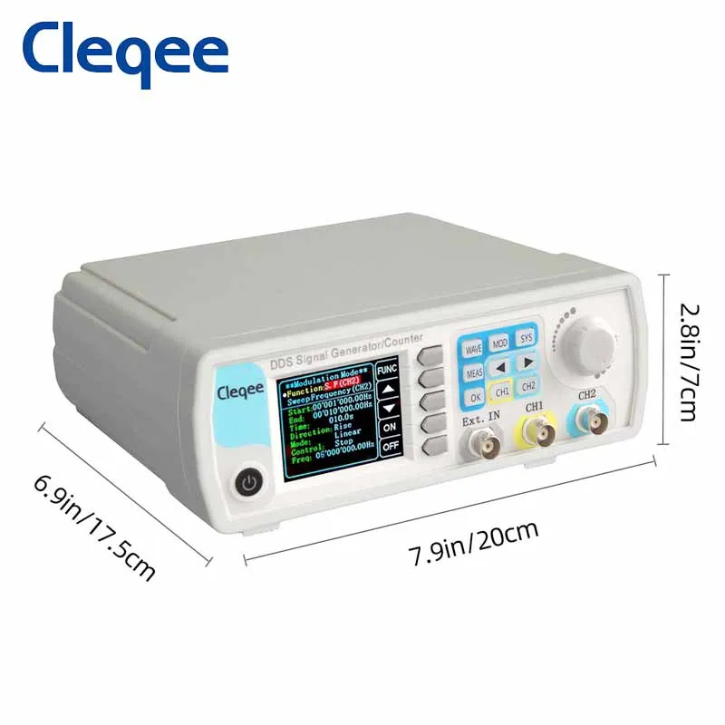 Двухканальный генератор сигналов произвольной формы Cleqee JDS6600 15 МГц ~ 60 Функция DDS